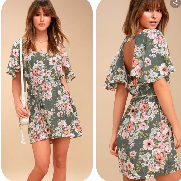 Billabong Shift Flutter Floral Backless size S - Picture 4 of 15